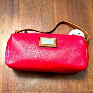 New, Never Been Used, Wristlet, Red, Tan, Many Pockets
